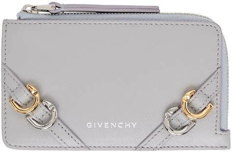 Givenchy: Gray Voyou Card Holder 